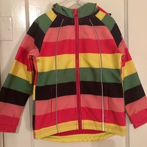 Kids fleece line rain coat